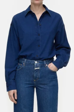 Closed Cotton shirt blouse Dark blue