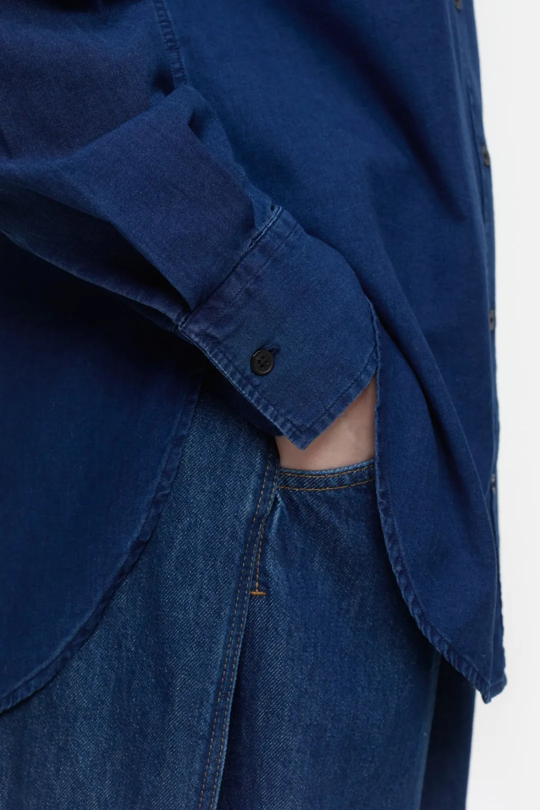 Closed Cotton shirt blouse Dark blue