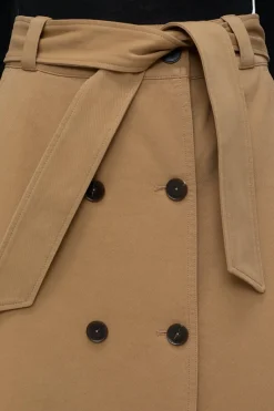 Closed Cotton skirt Biscotti brown Discount