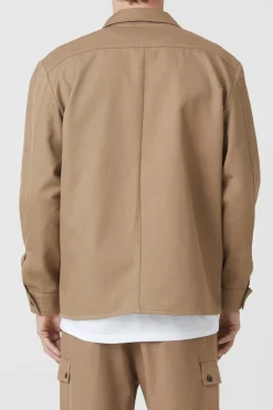 Closed Cotton Twill Overshirt Brown sugar Online