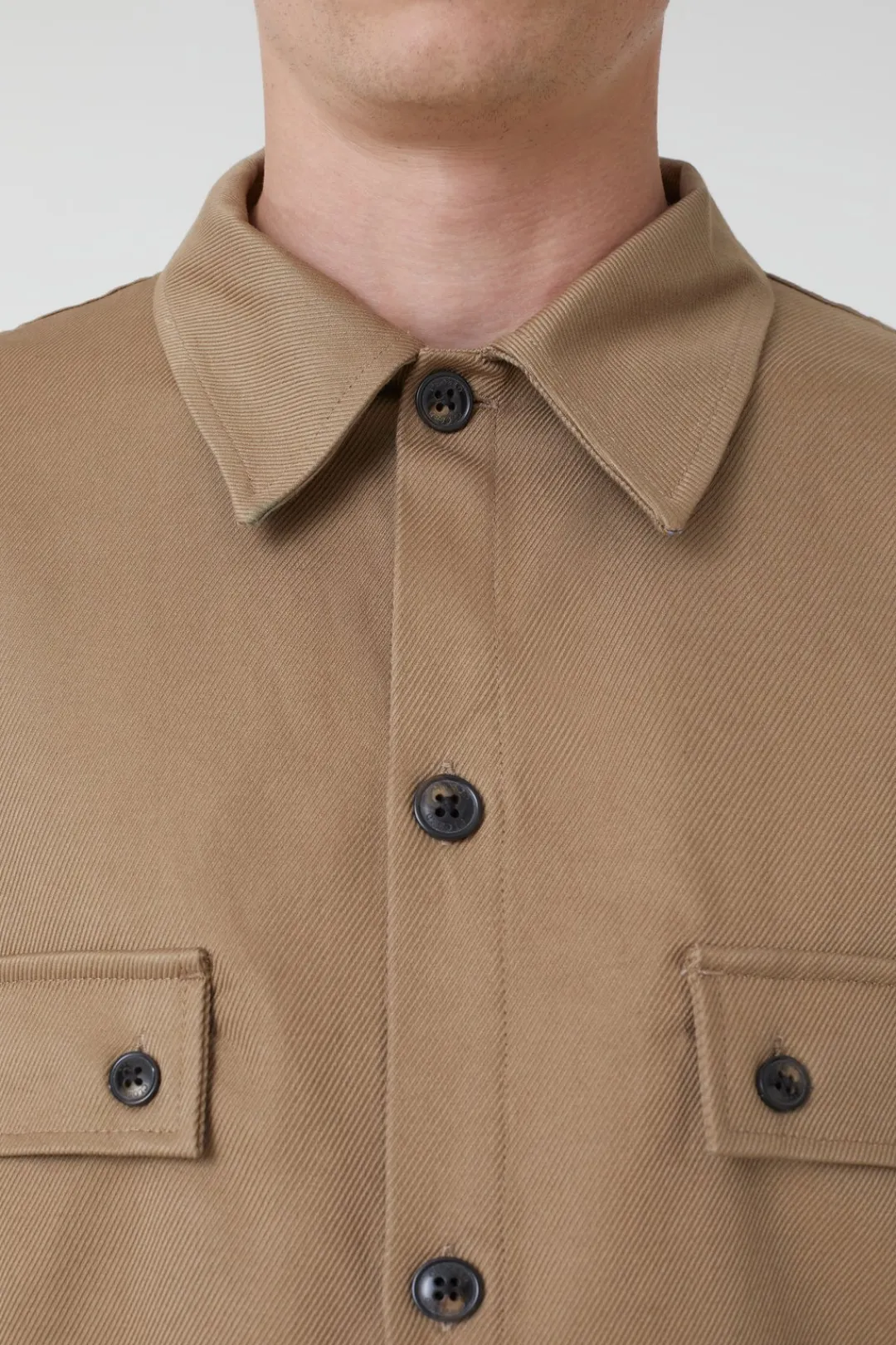 Closed Cotton Twill Overshirt Brown sugar Online