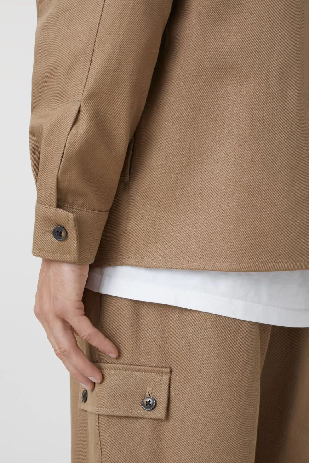 Closed Cotton Twill Overshirt Brown sugar Online