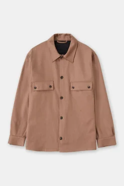 Closed Cotton Twill Overshirt Brown sugar Online