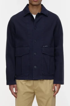 Closed Cotton twill overshirt Dark night Online
