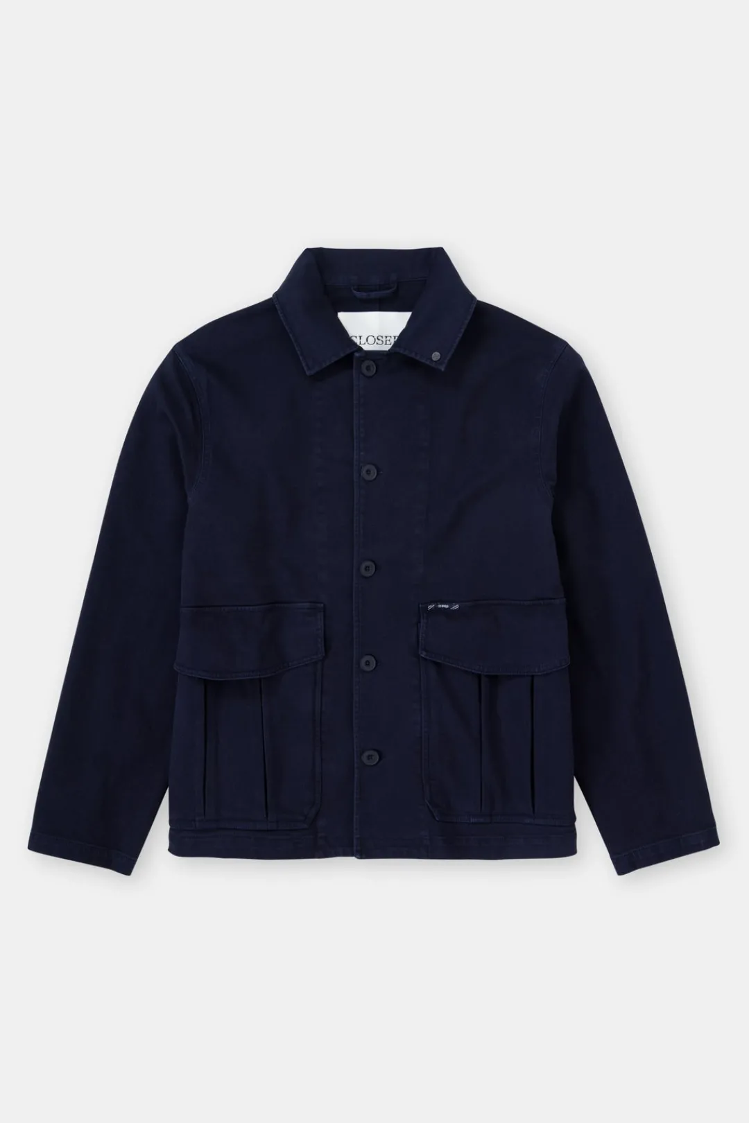 Closed Cotton twill overshirt Dark night Online