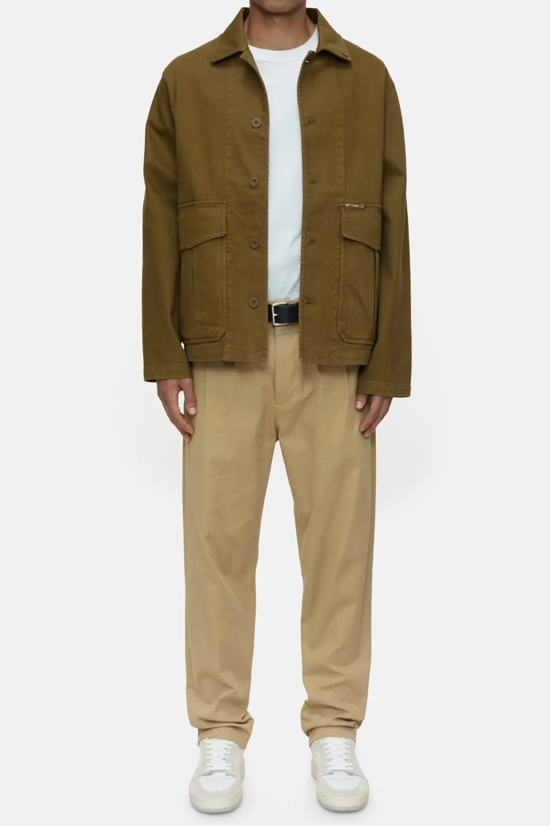 Closed Cotton twill overshirt Golden moss Best