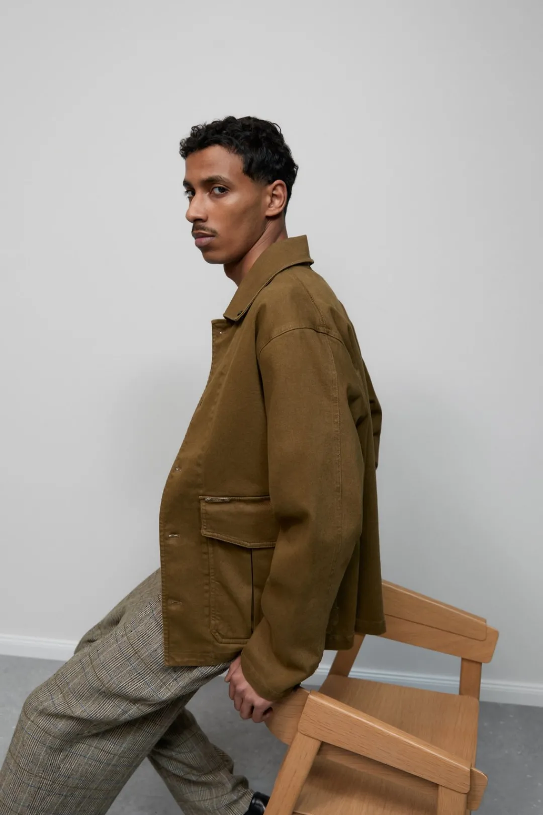 Closed Cotton twill overshirt Golden moss Best