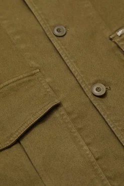 Closed Cotton twill overshirt Golden moss Best
