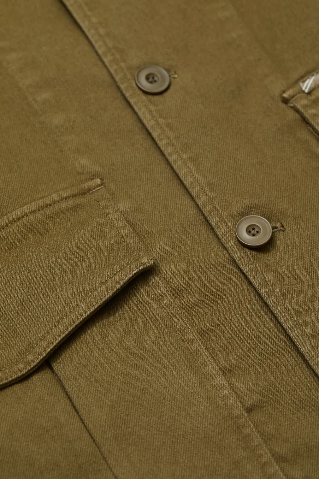 Closed Cotton twill overshirt Golden moss Best