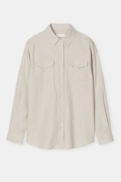 Closed Cotton twill shirt blouse Pearl beige Hot