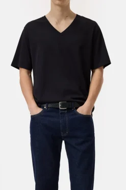 Closed Cotton V-neck T-shirt Black Sale