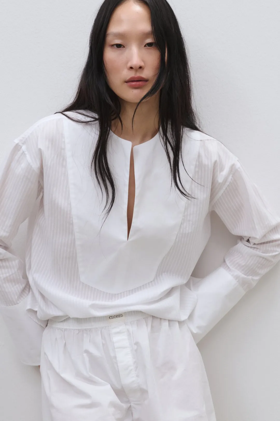 Closed Cotton voile tunic White Discount