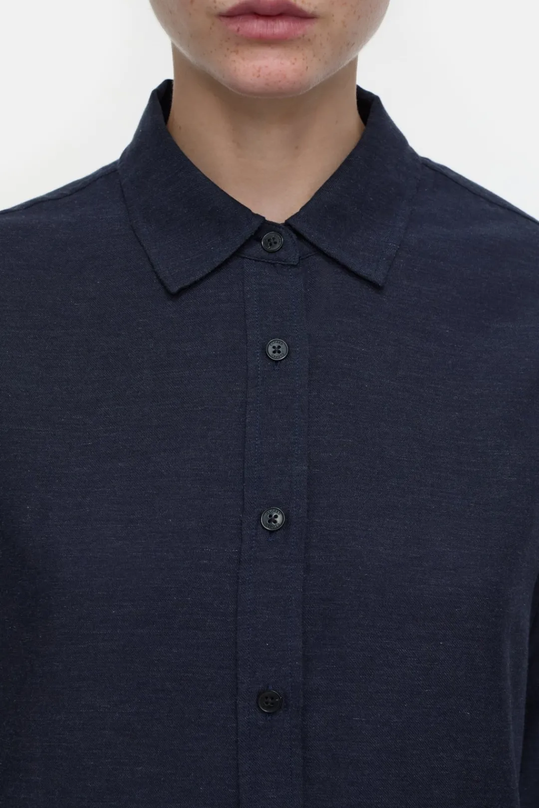 Closed Cotton-cashmere blend blouse Smokey blue Outlet