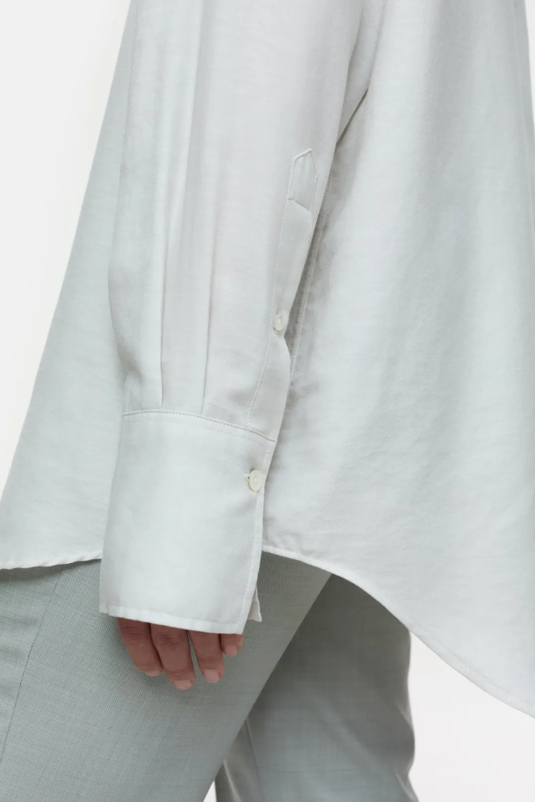 Closed Cotton-cashmere blend blouse Shortbread beige Online