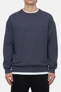 Closed Cotton-cashmere-mix pullover Smokey blue Sale