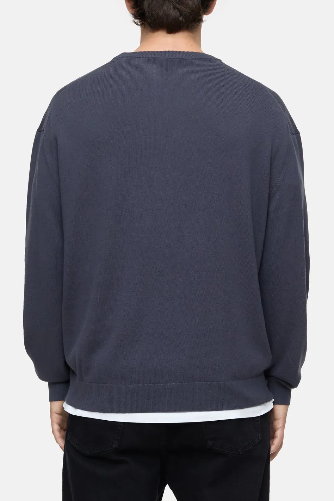 Closed Cotton-cashmere-mix pullover Smokey blue Sale