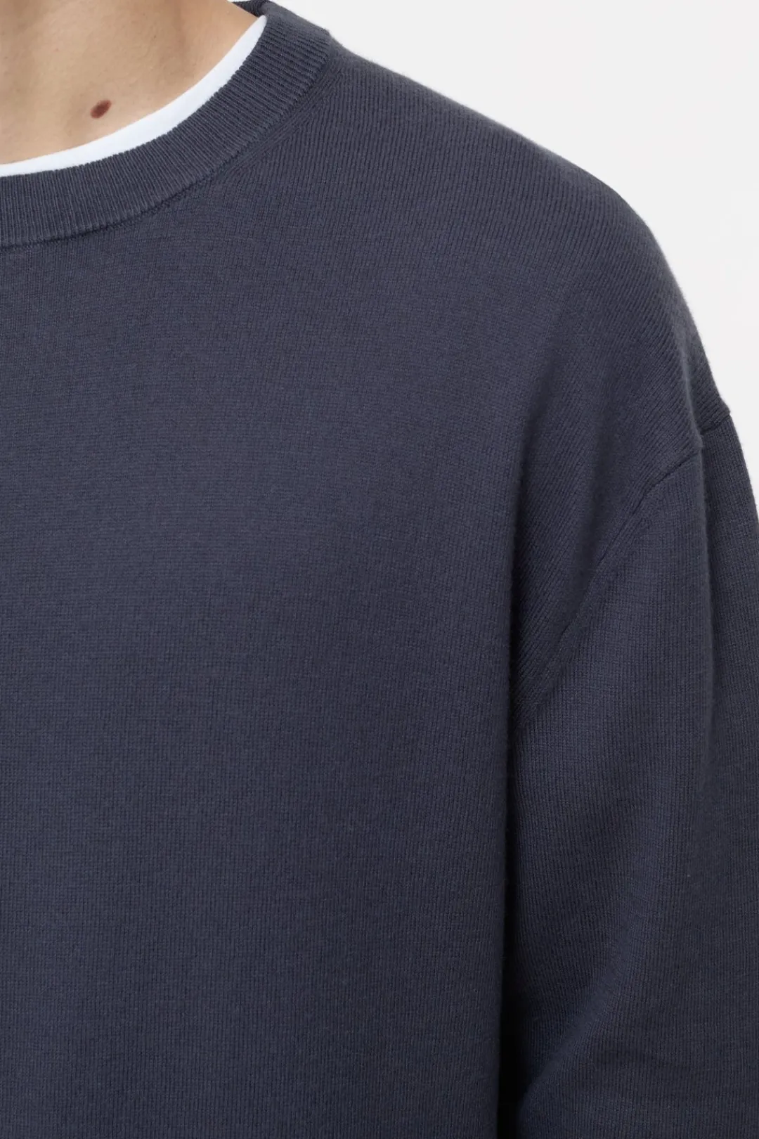 Closed Cotton-cashmere-mix pullover Smokey blue Sale