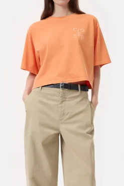 Closed Cropped T-Shirt Pumpkin orange Outlet
