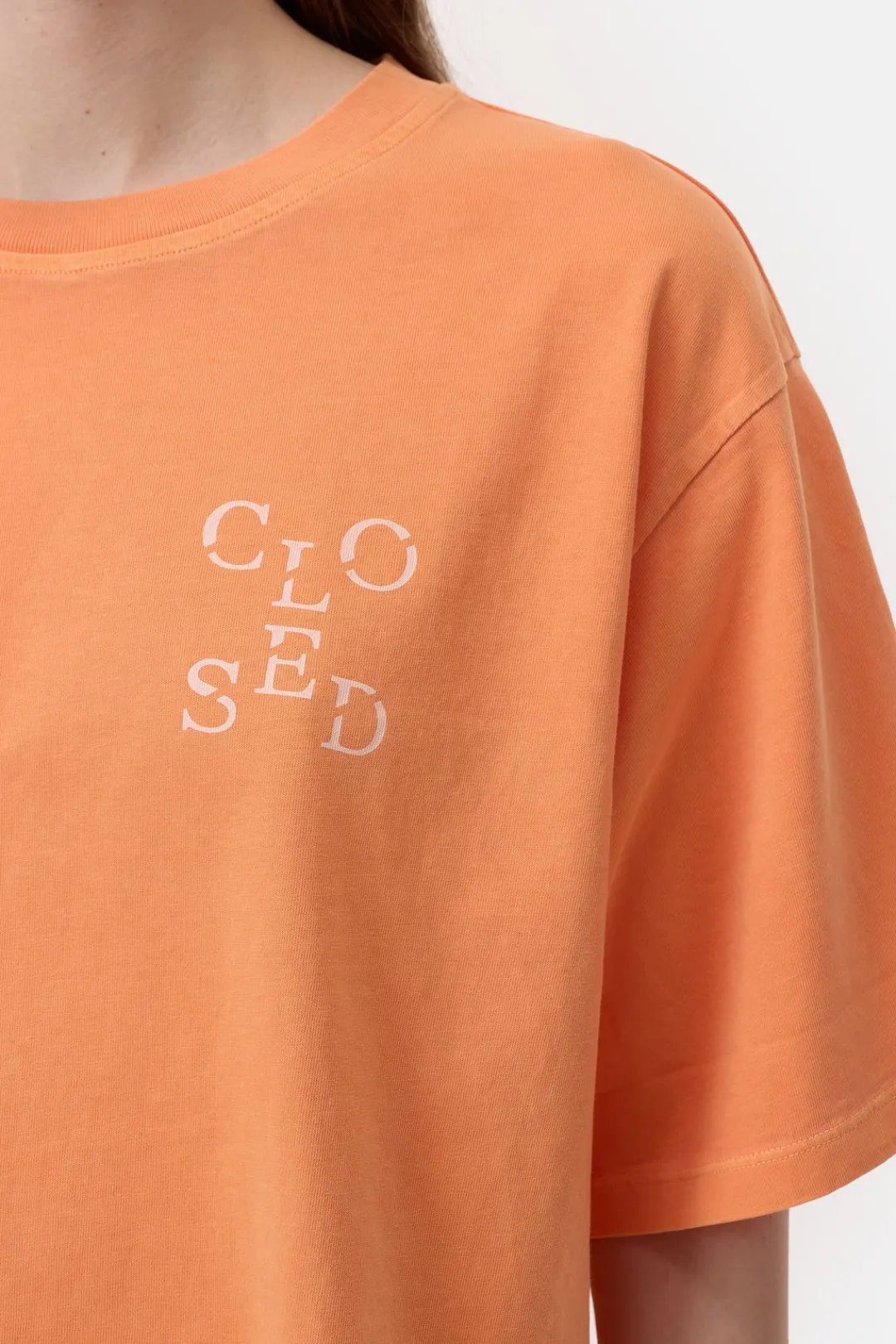 Closed Cropped T-Shirt Pumpkin orange Outlet