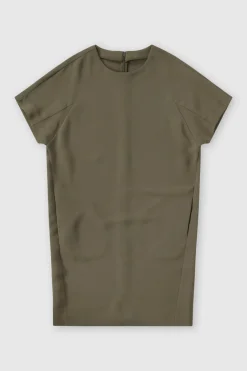 Closed Crêpe Dress Army green