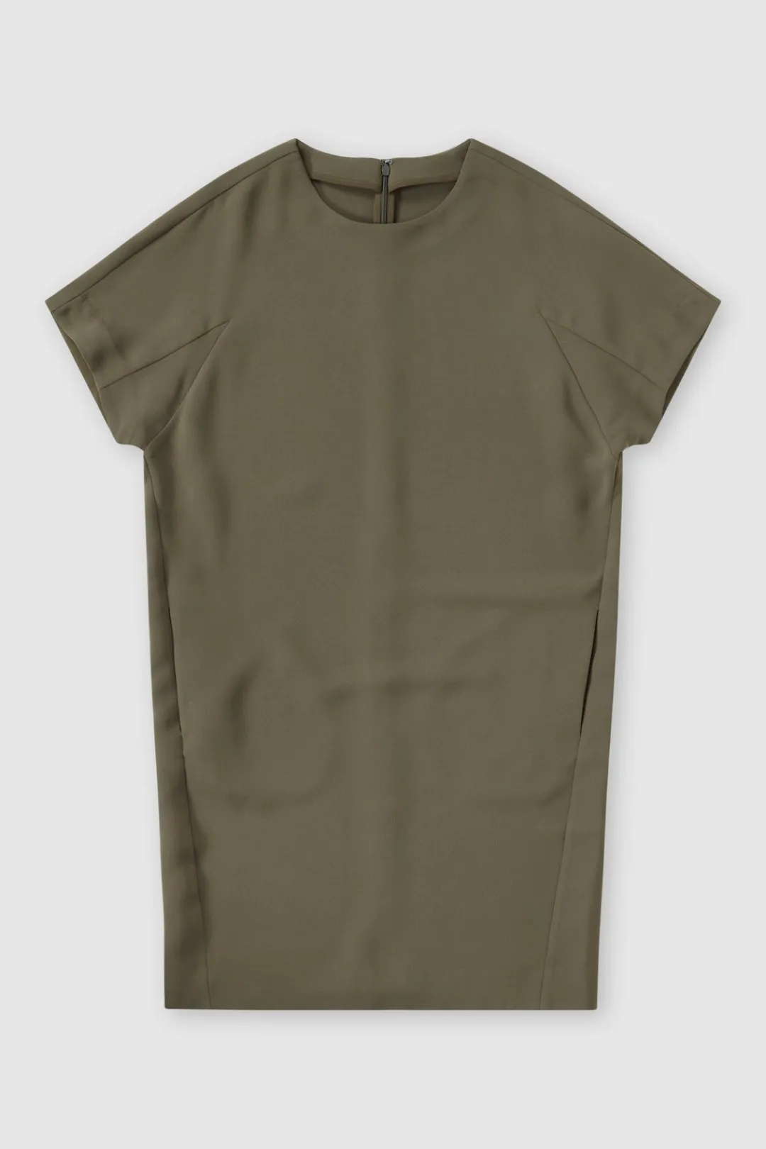 Closed Crêpe Dress Army green