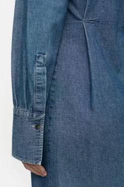 Closed Denim Long Dress Mid blue Hot