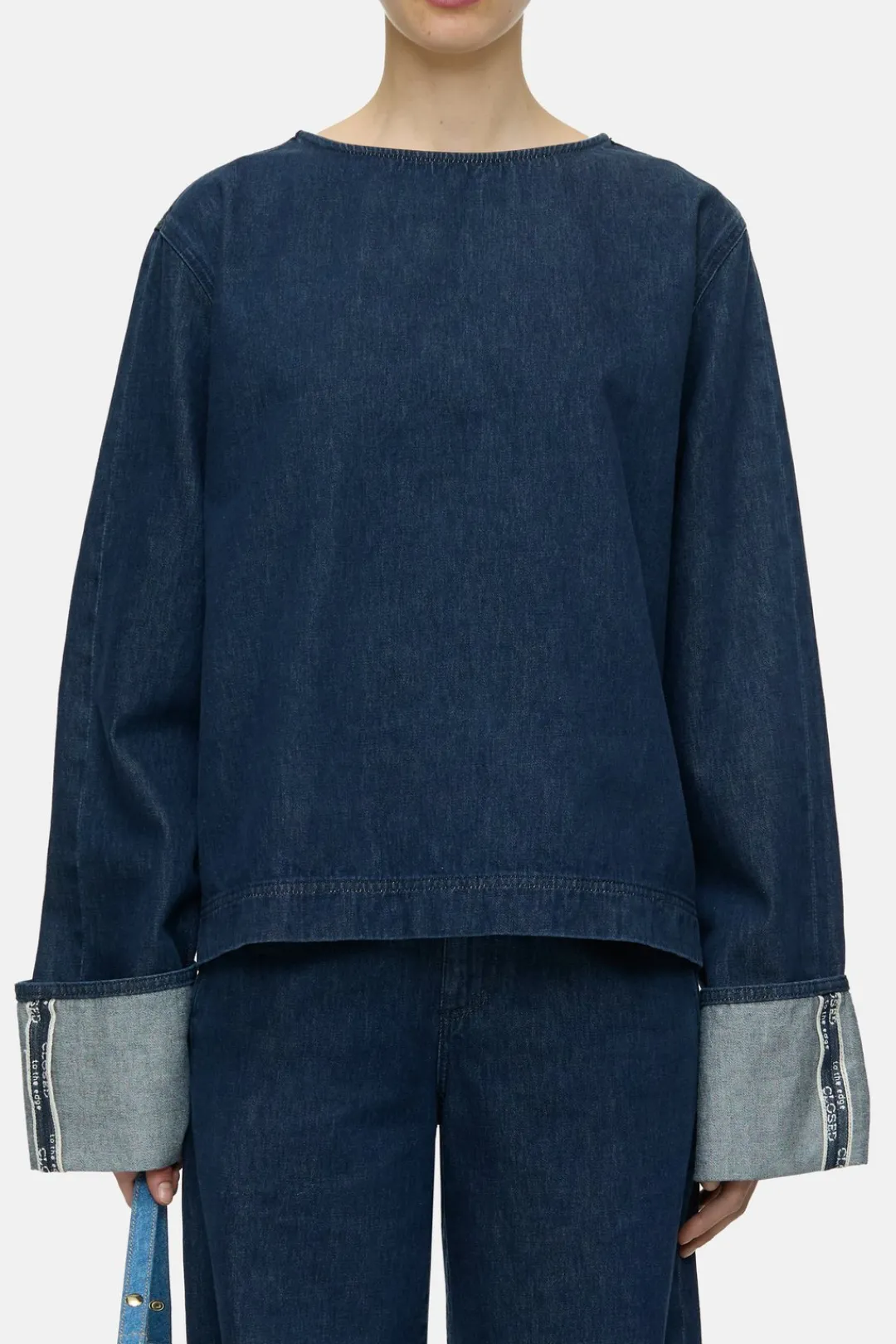 Closed Denim long-sleeved top Dark blue Discount