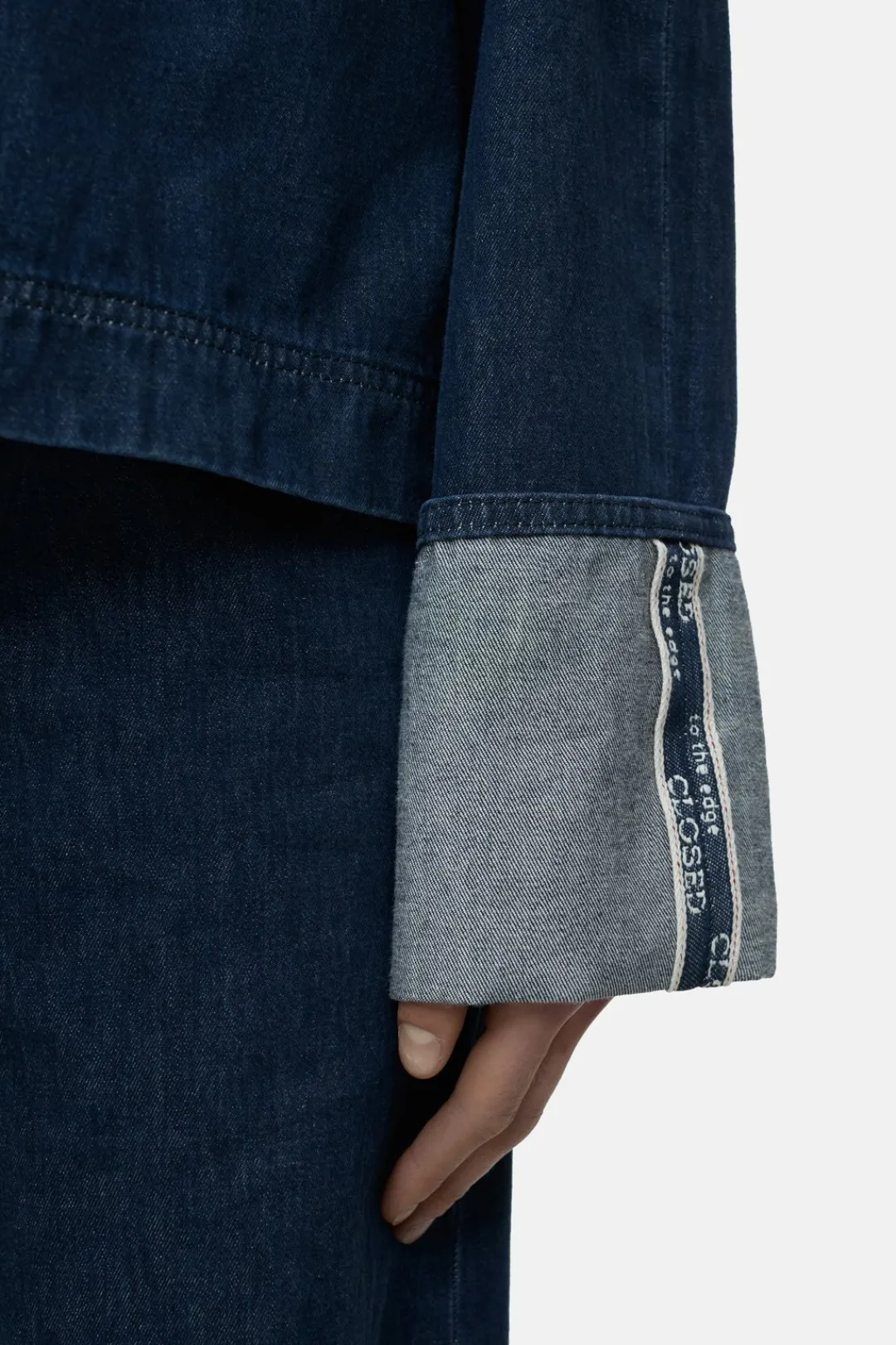 Closed Denim long-sleeved top Dark blue Discount