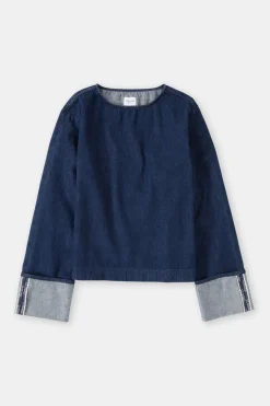 Closed Denim long-sleeved top Dark blue Discount