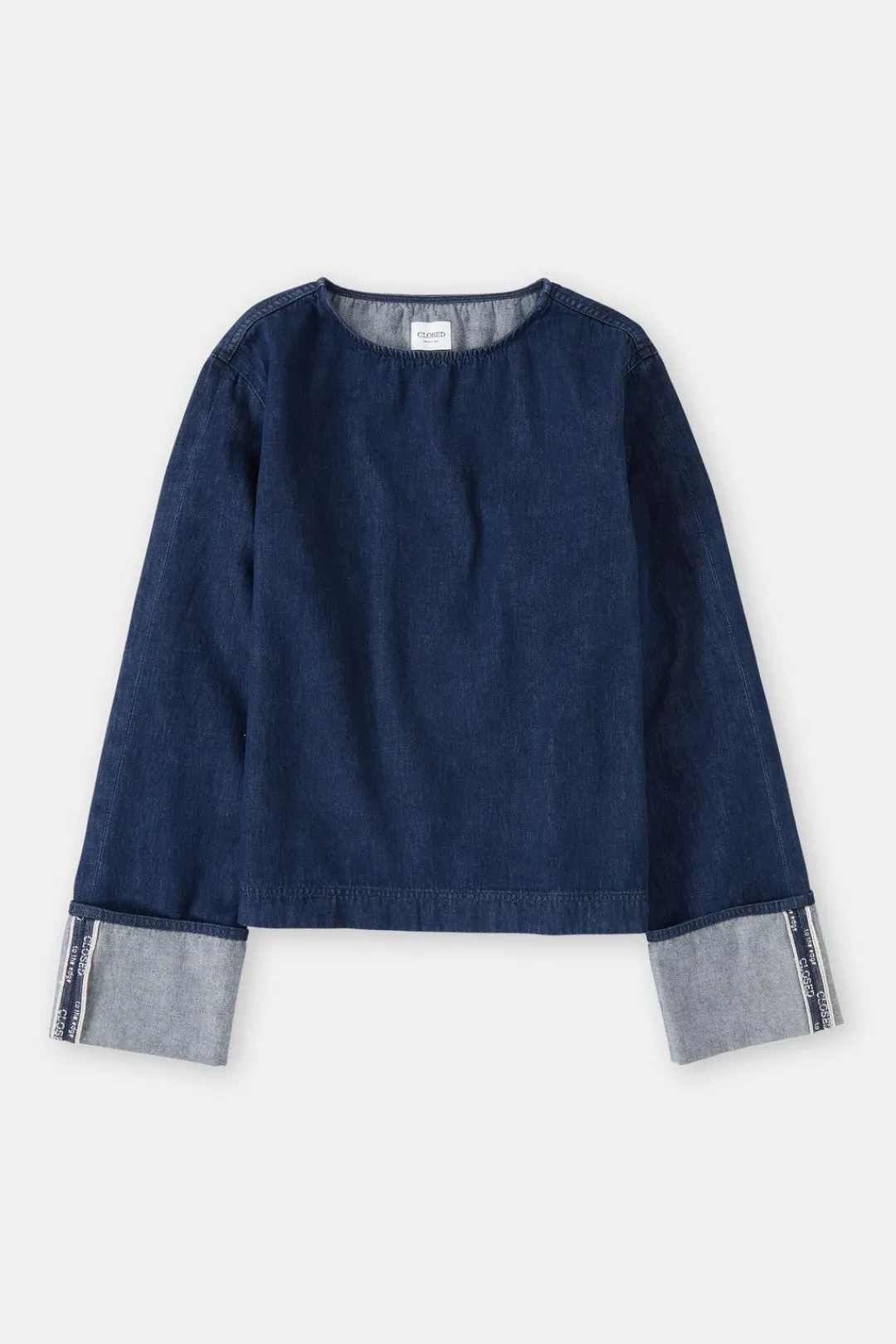 Closed Denim long-sleeved top Dark blue Discount
