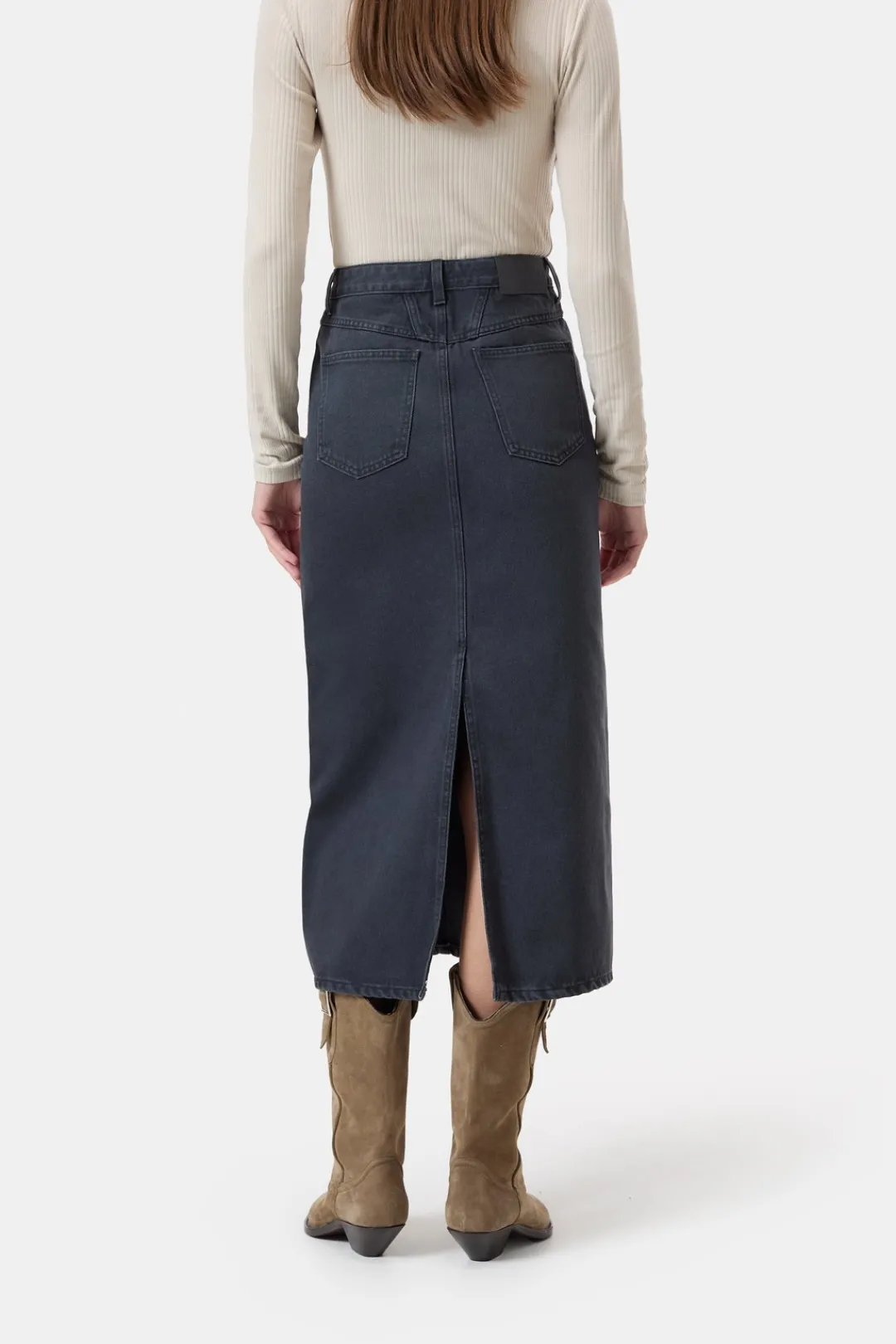 Closed Denim pencil skirt Dark grey Hot