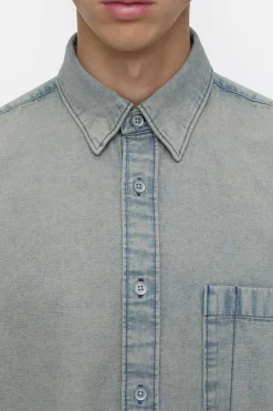 Closed Denim shirt Light blue Online