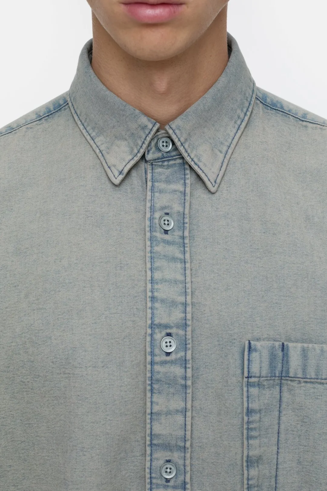 Closed Denim shirt Light blue Online