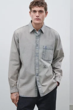 Closed Denim shirt Light blue Online