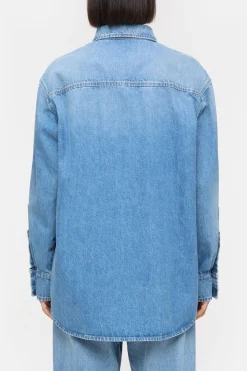 Closed Denim Shirt Mid blue New