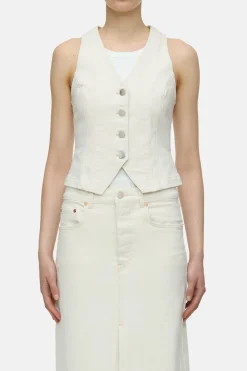 Closed Denim vest Ivory Sale