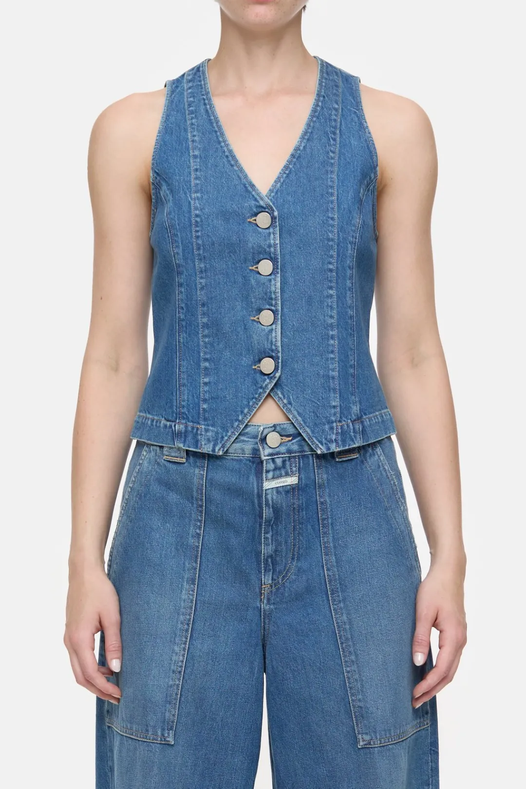 Closed Denim vest Mid blue Outlet