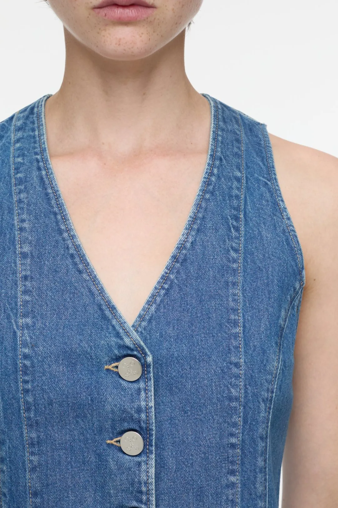 Closed Denim vest Mid blue Outlet