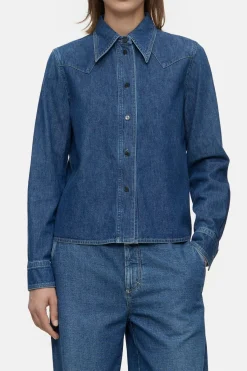 Closed Denim western shirt Mid blue Outlet