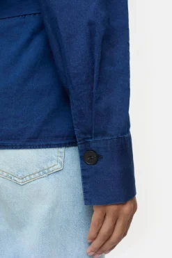 Closed Denim wrap blouse Dark blue Discount