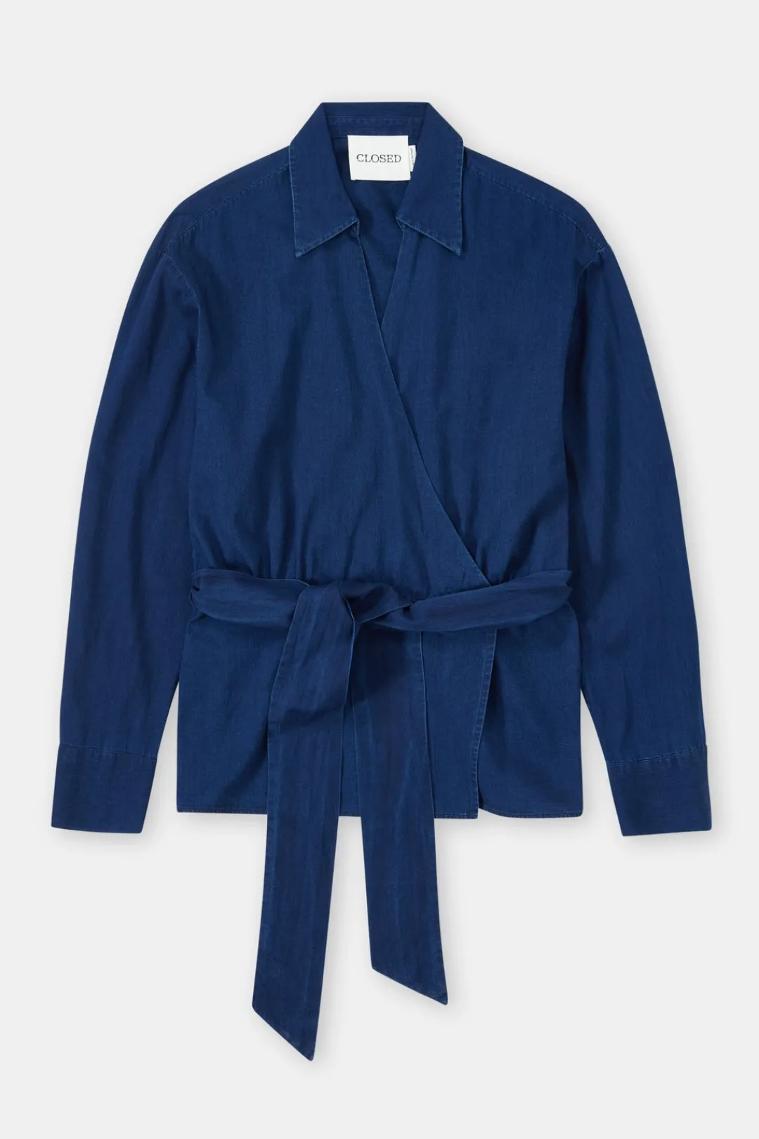 Closed Denim wrap blouse Dark blue Discount