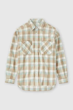 Closed Flannel Shirt glazed green Hot