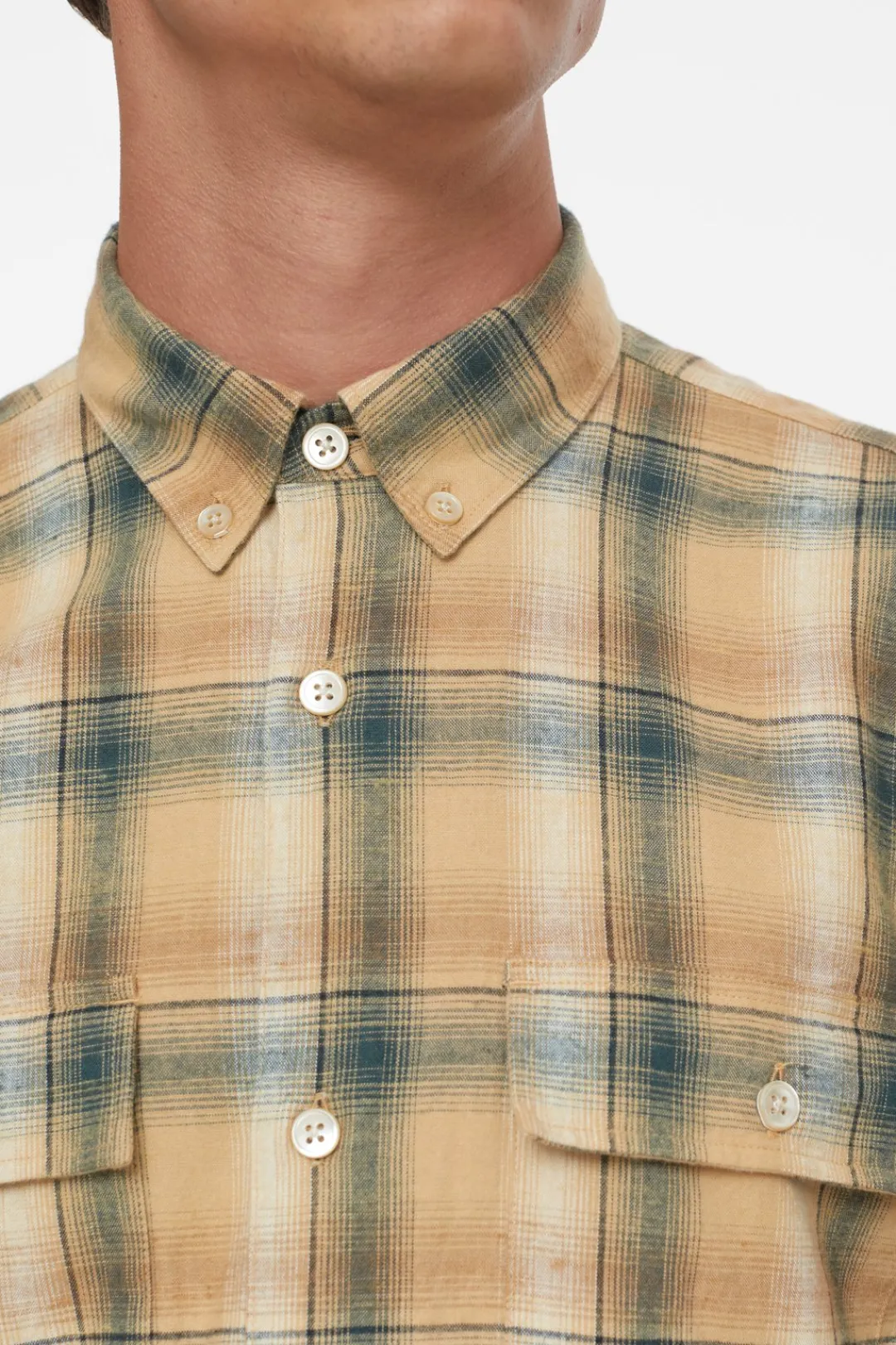 Closed Flannel Shirt fern green
