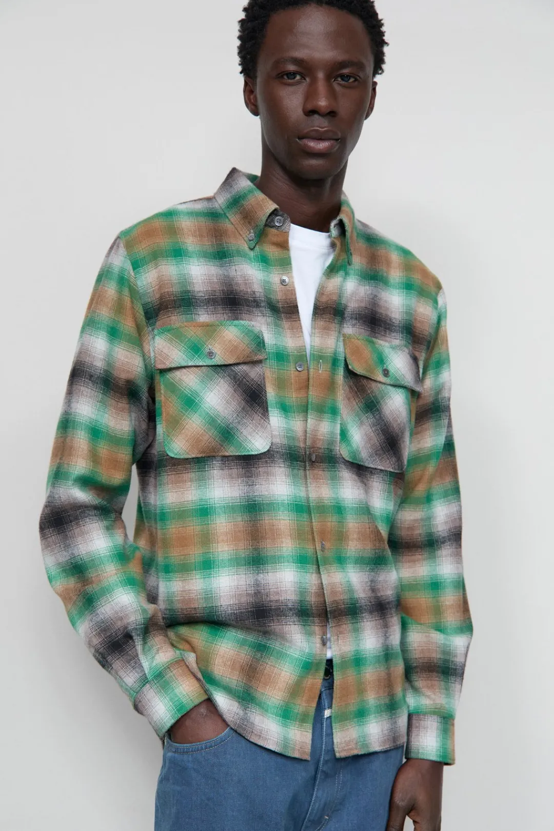Closed Flannel shirt Eucalyptus Best