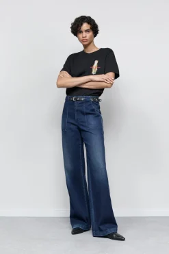 Closed Flared Jeans - Style Name Aria Dark blue Discount