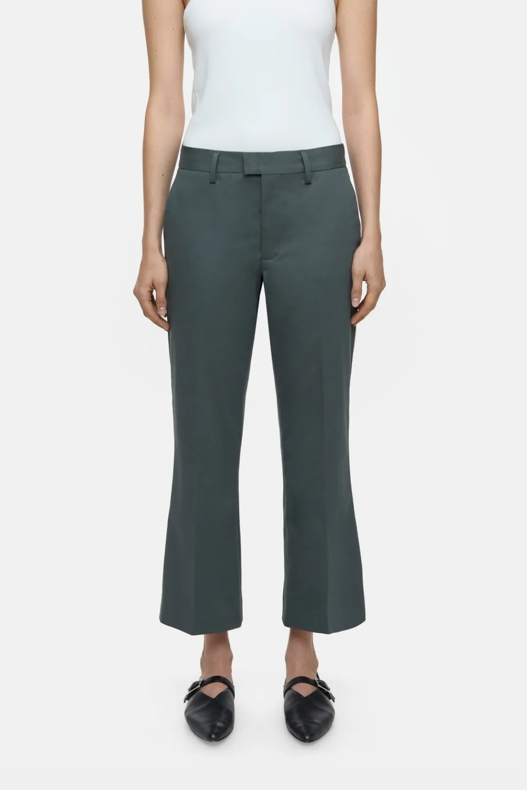 Closed Flared Pants - Style Name Wharton Pini green Discount