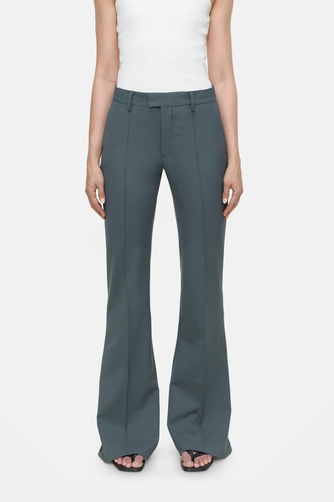Closed Flared Pants - Style Name Denair Pini green Best
