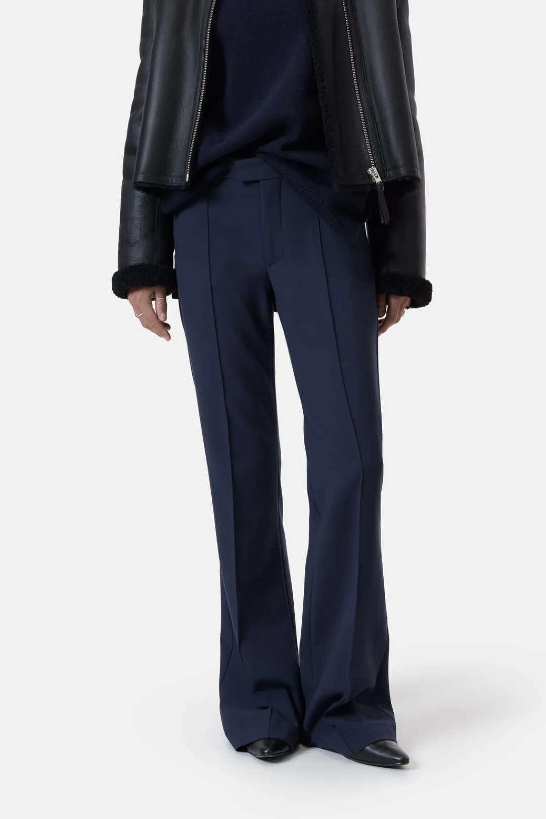 Closed Flared Pants - Style Name Denair Dark night