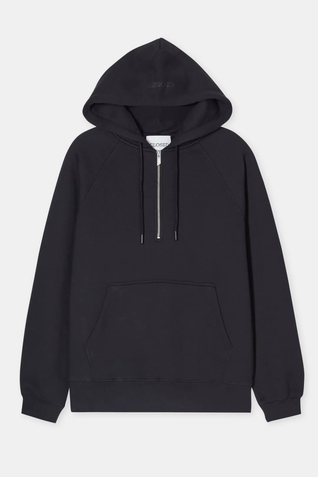Closed Half-Zip Hoodie Black Outlet