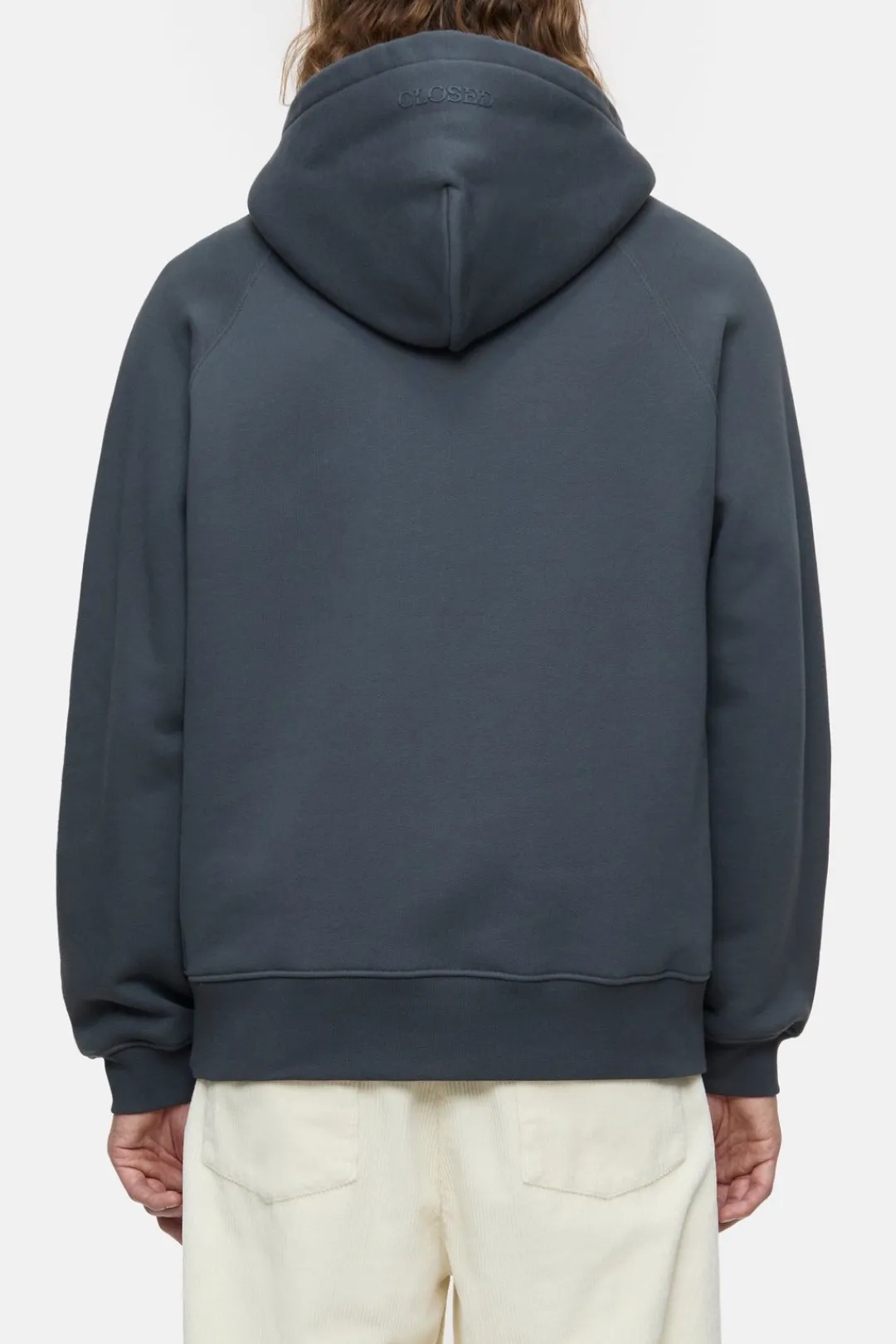Closed Half-Zip Hoodie Shadow blue New